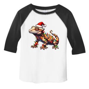 Crested Gecko Lizard Christmas Hat Xmas Toddler Fine Jersey T-Shirt