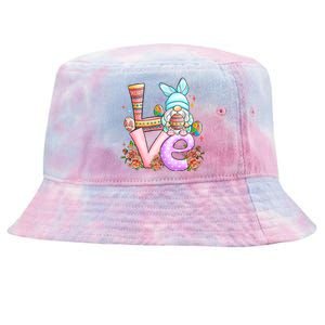 Cute Gnome Love Easter Day Gift Easter Egg Floral Tie-Dyed Bucket Hat