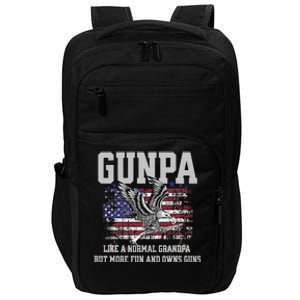 Cool Gunpa Like Normal Grandpa But Own Guns Impact Tech Backpack