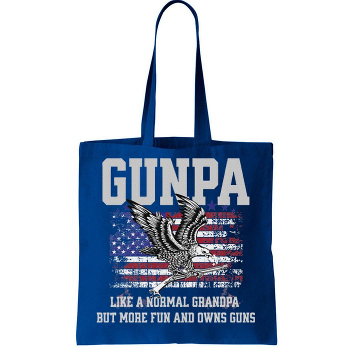 Cool Gunpa Like Normal Grandpa But Own Guns Tote Bag