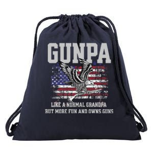 Cool Gunpa Like Normal Grandpa But Own Guns Drawstring Bag