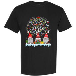 Cute Gnomes Merry Christmas Light Family Gnome Xmas Matching Garment-Dyed Heavyweight T-Shirt