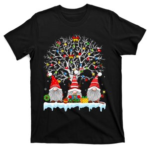 Cute Gnomes Merry Christmas Light Family Gnome Xmas Matching T-Shirt