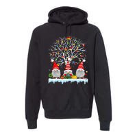 Cute Gnomes Merry Christmas Light Family Gnome Xmas Matching Premium Hoodie