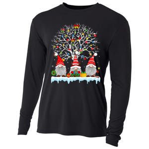 Cute Gnomes Merry Christmas Light Family Gnome Xmas Matching Cooling Performance Long Sleeve Crew