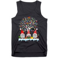 Cute Gnomes Merry Christmas Light Family Gnome Xmas Matching Tank Top