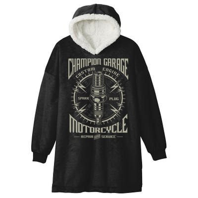 Champion Garage Motorcycle Hooded Wearable Blanket