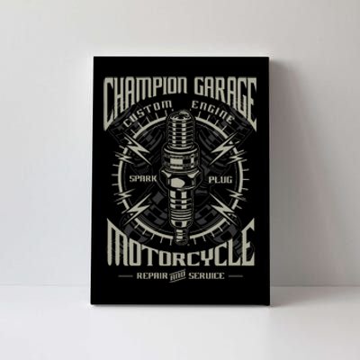 Champion Garage Motorcycle Canvas