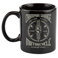 Champion Garage Motorcycle 11oz C Handle Ceramic Mug