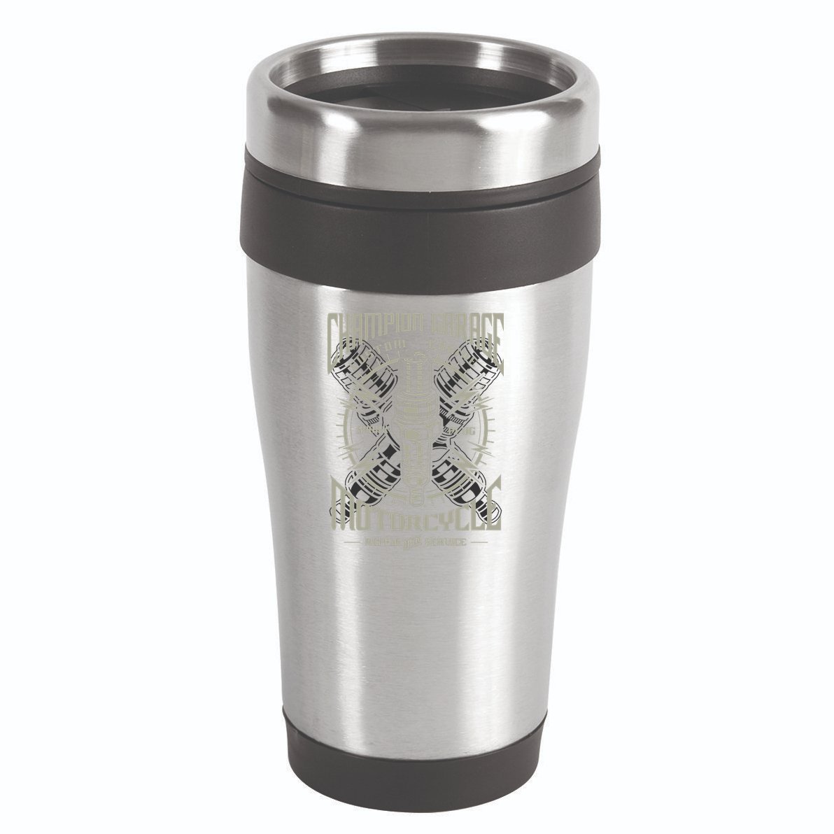 Champion Garage Motorcycle 16oz Travel Tumbler