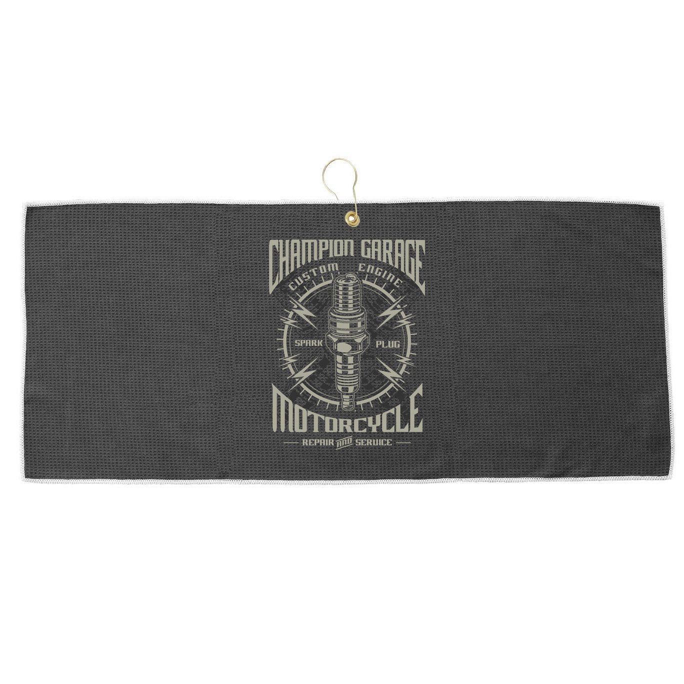 Champion Garage Motorcycle Large Microfiber Waffle Golf Towel