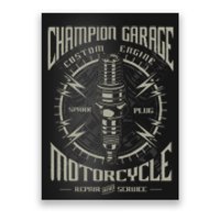 Champion Garage Motorcycle Poster