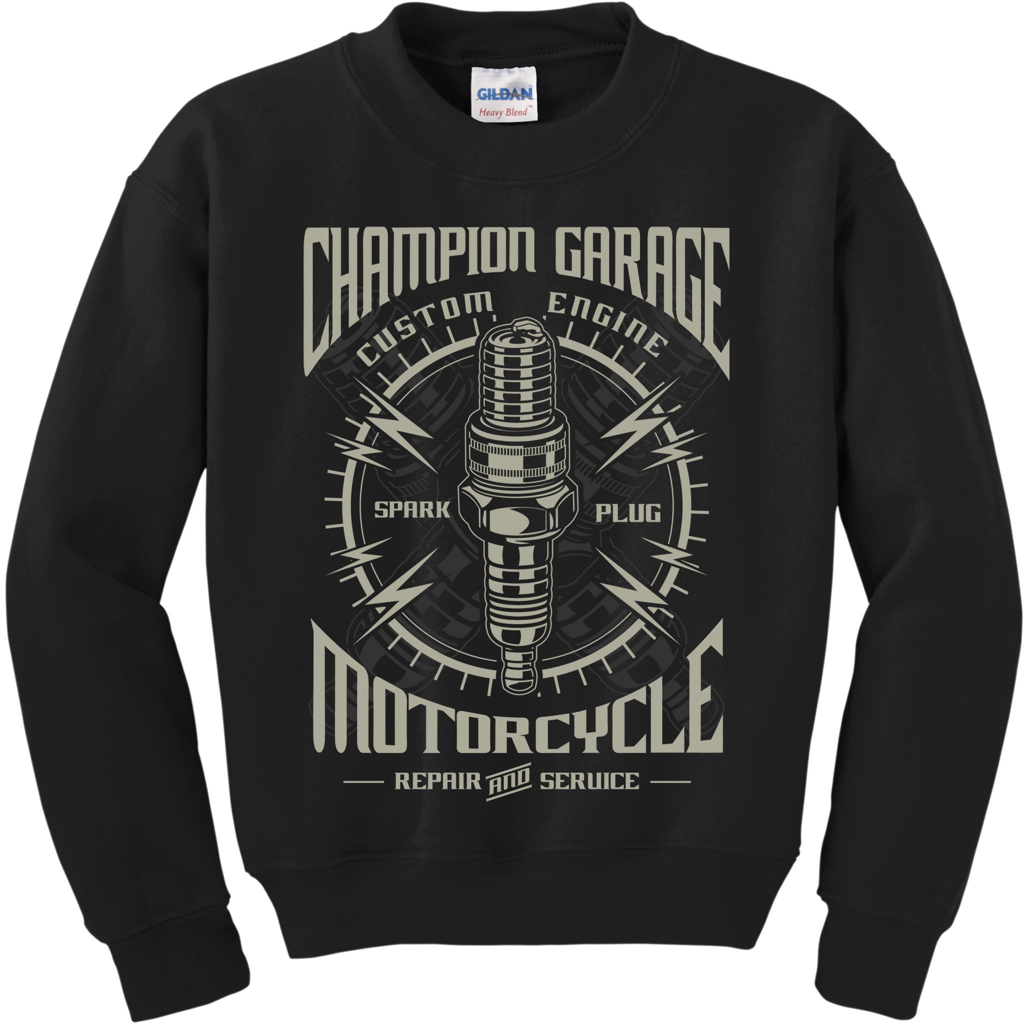 Champion Garage Motorcycle Kids Sweatshirt