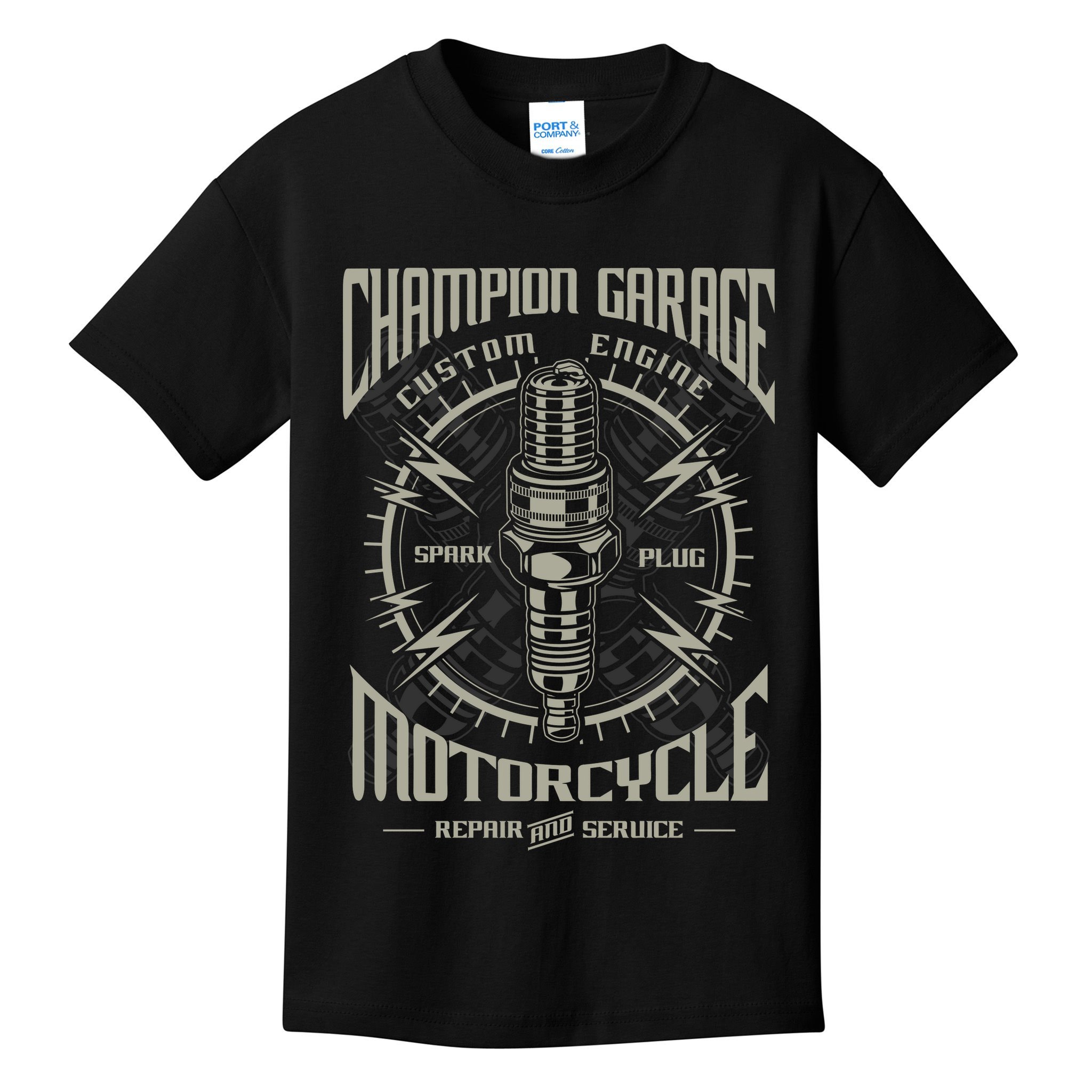 Champion Garage Motorcycle Kids T-Shirt