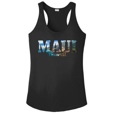 Cool Gift Maui Hawaii Hawaiian Islands Surf Surfing Surfer Gift  Ladies PosiCharge Competitor Racerback Tank