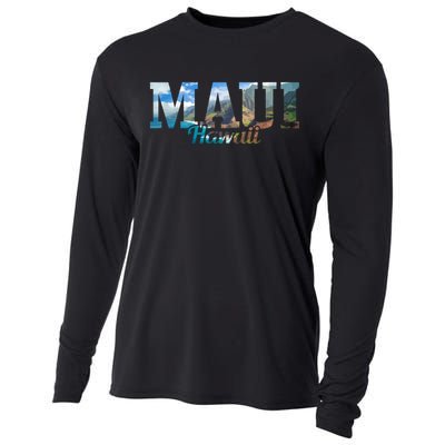 Cool Gift Maui Hawaii Hawaiian Islands Surf Surfing Surfer Gift  Cooling Performance Long Sleeve Crew