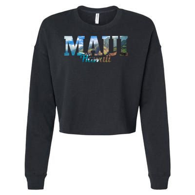 Cool Gift Maui Hawaii Hawaiian Islands Surf Surfing Surfer Gift  Cropped Pullover Crew