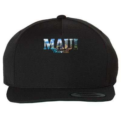 Cool Gift Maui Hawaii Hawaiian Islands Surf Surfing Surfer Gift  Wool Snapback Cap