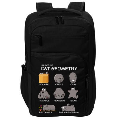 Cat Geometry Math Funny Cat Gifts For Cat Dad Cat Mom Impact Tech Backpack