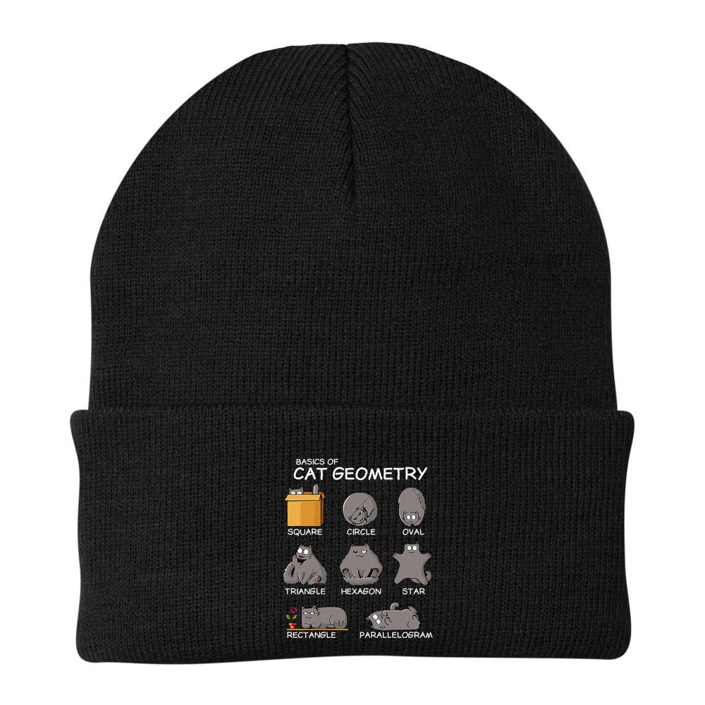 Cat Geometry Math Funny Cat Gifts For Cat Dad Cat Mom Beanie