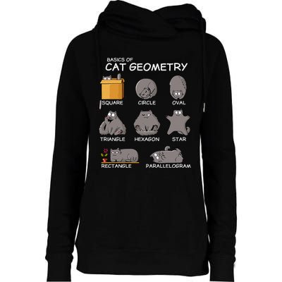 Cat Geometry Math Funny Cat Gifts For Cat Dad Cat Mom Womens Funnel Neck Pullover Hood