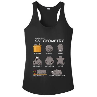 Cat Geometry Math Funny Cat Gifts For Cat Dad Cat Mom Ladies PosiCharge Competitor Racerback Tank