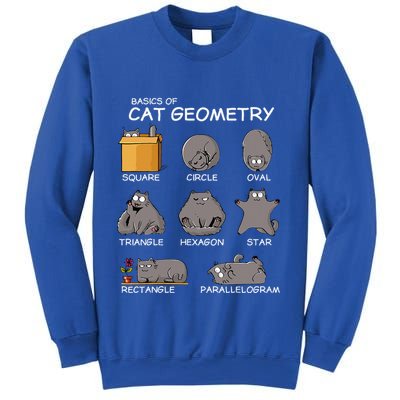Cat Geometry Math Funny Cat Gifts For Cat Dad Cat Mom Sweatshirt