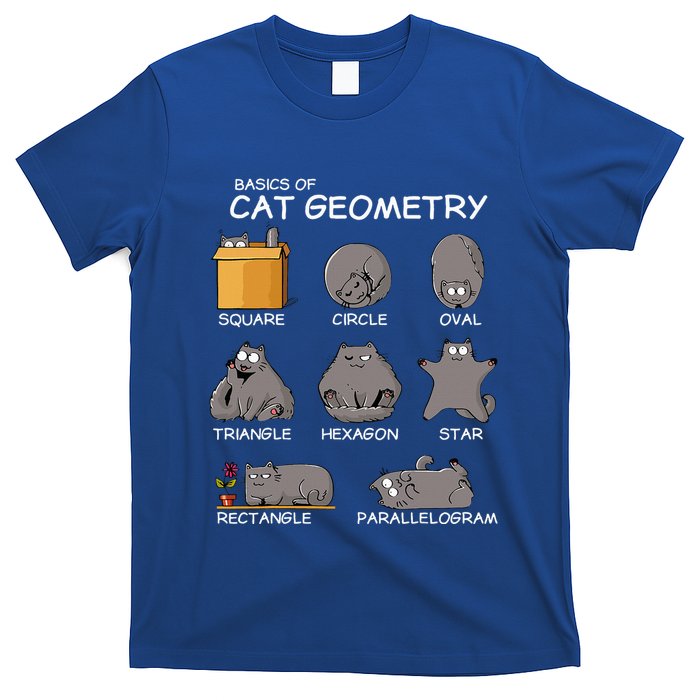 Cat Geometry Math Funny Cat Gifts For Cat Dad Cat Mom T-Shirt