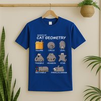 Cat Geometry Math Funny Cat Gifts For Cat Dad Cat Mom T-Shirt