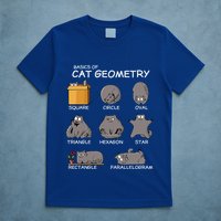 Cat Geometry Math Funny Cat Gifts For Cat Dad Cat Mom T-Shirt