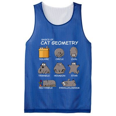Cat Geometry Math Funny Cat Gifts For Cat Dad Cat Mom Mesh Reversible Basketball Jersey Tank