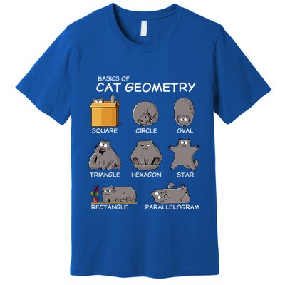 Cat Geometry Math Funny Cat Gifts For Cat Dad Cat Mom Premium T-Shirt