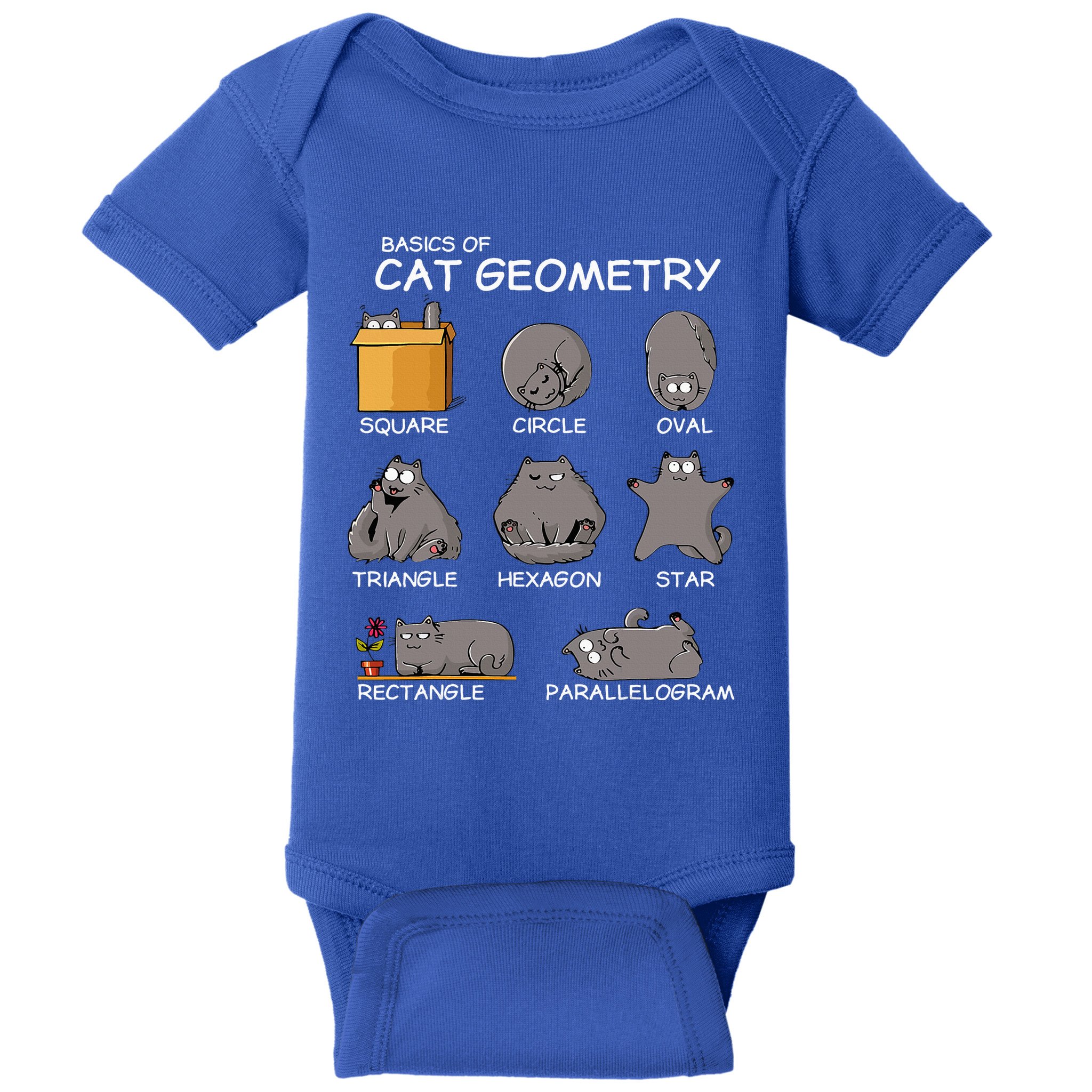 Cat Geometry Math Funny Cat Gifts For Cat Dad Cat Mom Baby Bodysuit