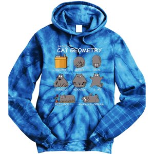 Cat Geometry Math Funny Cat Gifts For Cat Dad Cat Mom Tie Dye Hoodie