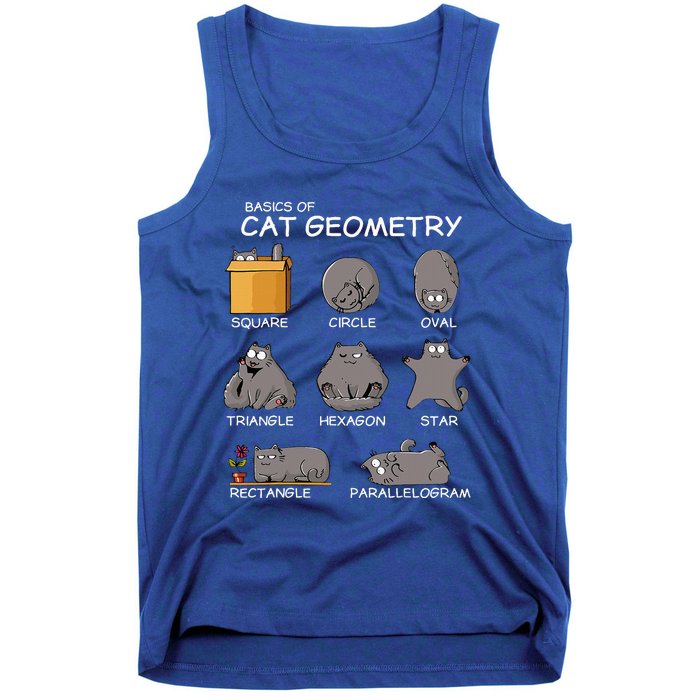 Cat Geometry Math Funny Cat Gifts For Cat Dad Cat Mom Tank Top