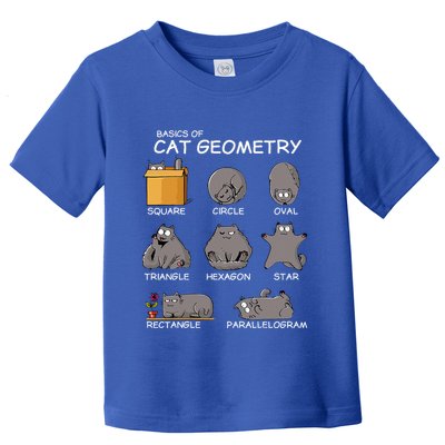 Cat Geometry Math Funny Cat Gifts For Cat Dad Cat Mom Toddler T-Shirt