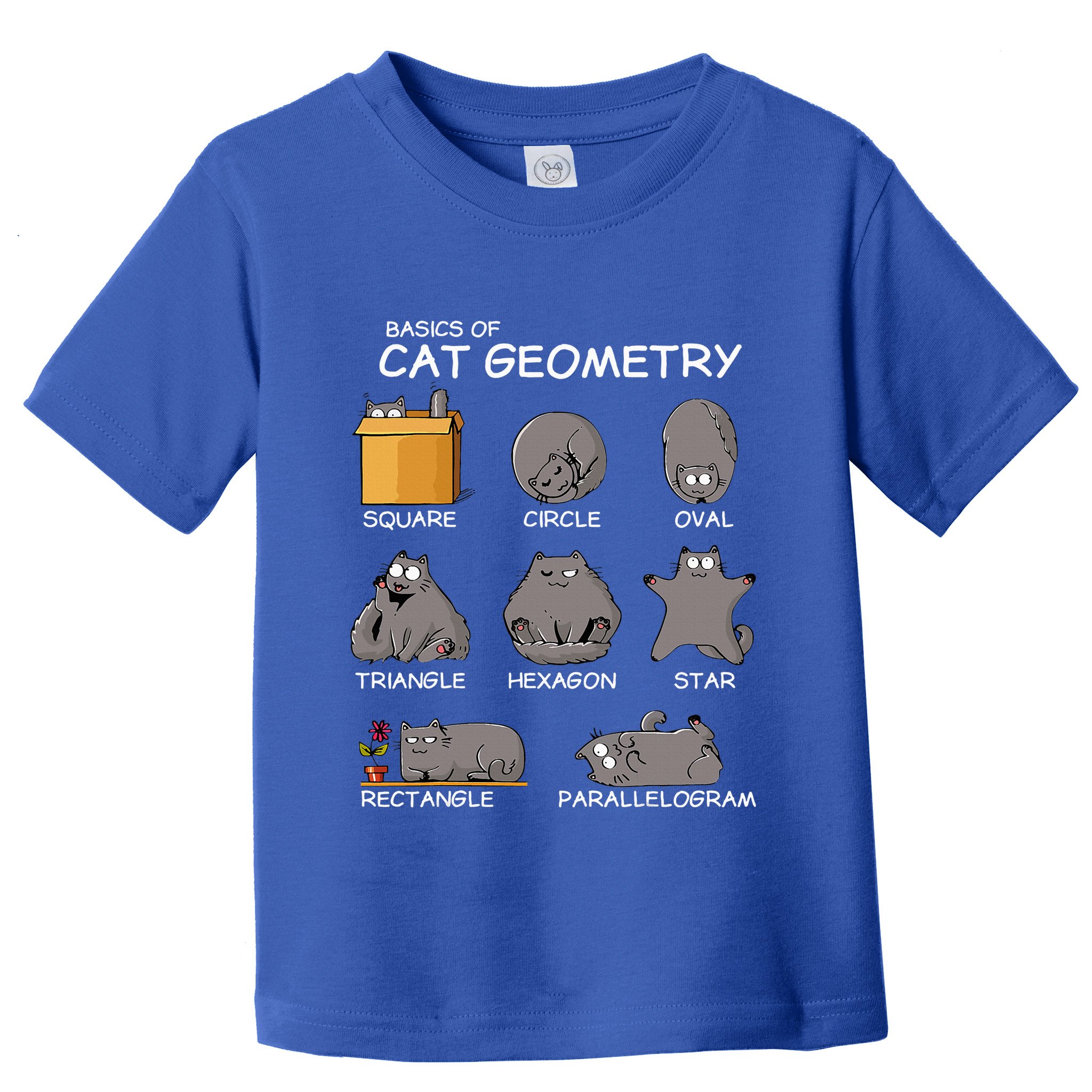 Cat Geometry Math Funny Cat Gifts For Cat Dad Cat Mom Toddler T-Shirt