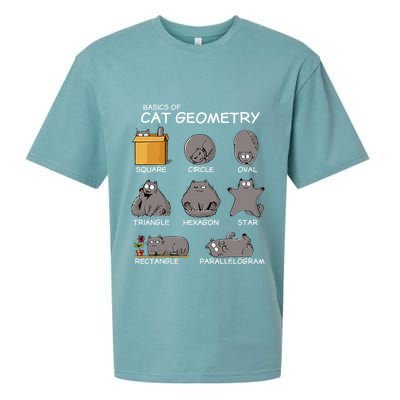 Cat Geometry Math Funny Cat Gifts For Cat Dad Cat Mom Sueded Cloud Jersey T-Shirt