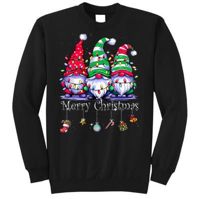 Cute Gnomes Merry Christmas Light Family Gnome Xmas Matching Sweatshirt