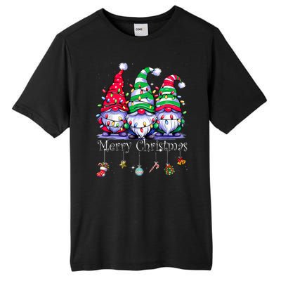 Cute Gnomes Merry Christmas Light Family Gnome Xmas Matching Tall Fusion ChromaSoft Performance T-Shirt