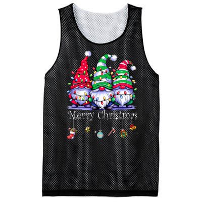 Cute Gnomes Merry Christmas Light Family Gnome Xmas Matching Mesh Reversible Basketball Jersey Tank