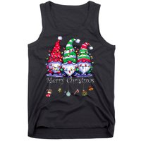 Cute Gnomes Merry Christmas Light Family Gnome Xmas Matching Tank Top