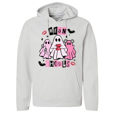 Cute Ghost Mean Ghouls Funny Halloween Costume Spooky Season Performance Fleece Hoodie