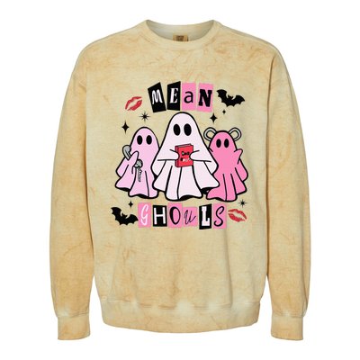 Cute Ghost Mean Ghouls Funny Halloween Costume Spooky Season Colorblast Crewneck Sweatshirt