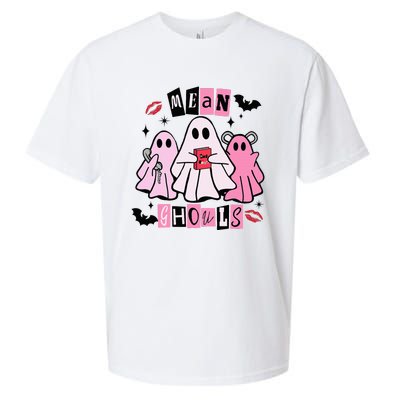 Cute Ghost Mean Ghouls Funny Halloween Costume Spooky Season Sueded Cloud Jersey T-Shirt