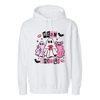 Cute Ghost Mean Ghouls Funny Halloween Costume Spooky Season Garment-Dyed Fleece Hoodie