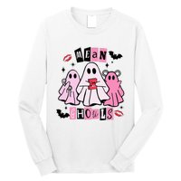 Cute Ghost Mean Ghouls Funny Halloween Costume Spooky Season Long Sleeve Shirt