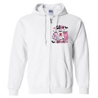 Cute Ghost Mean Ghouls Funny Halloween Costume Spooky Season Full Zip Hoodie