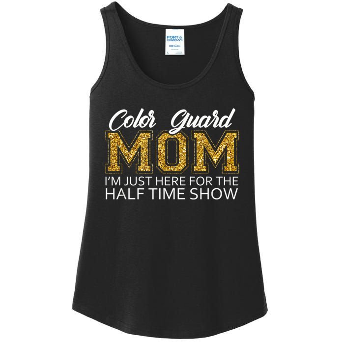 Color Guard Mom I'm Just Here For The Half Time Show Funny Ladies Essential Tank