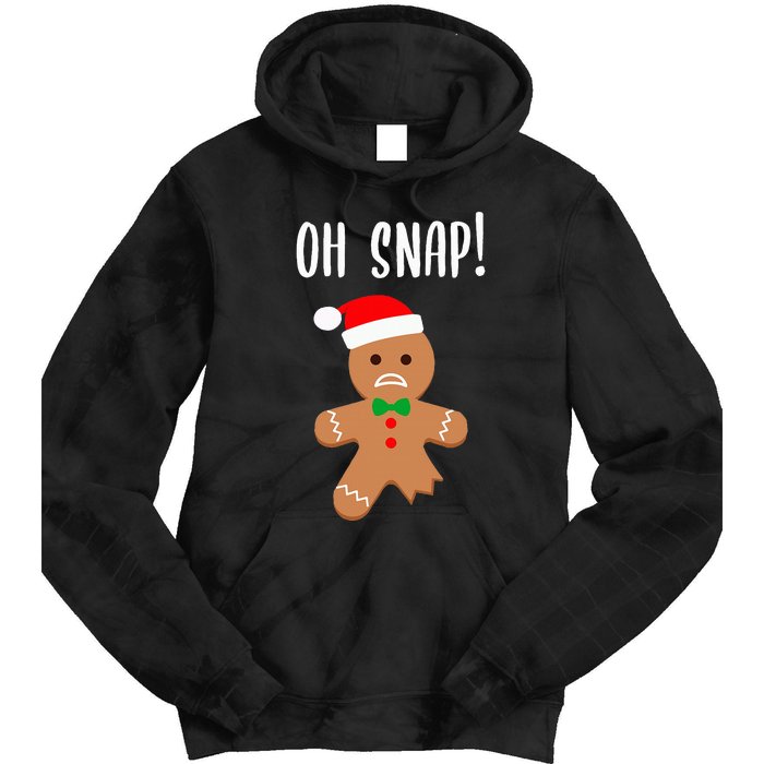 Christmas Gingerbread Man Oh Snap Outfit Pajama Tie Dye Hoodie